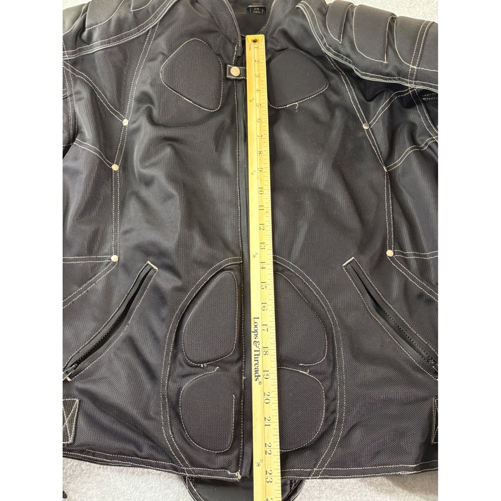 First Racing Motorcycle Jacket Black Mesh Armored Padded Riding Mens 3X Large - Picture 3 of 14